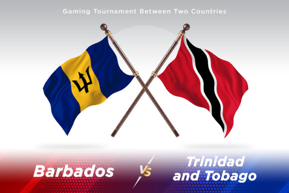 Barbados Versus Trinidad Two Flags