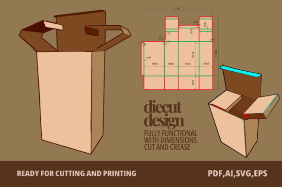 Box Die Cut Box Template for Easy Custom Packaging