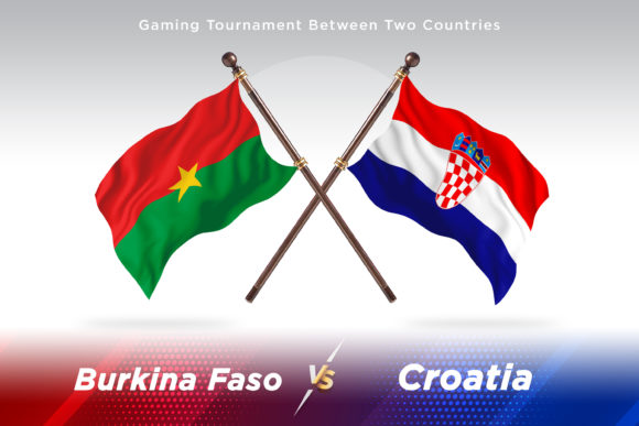 Burkina Faso Versus Croatia Two Flag