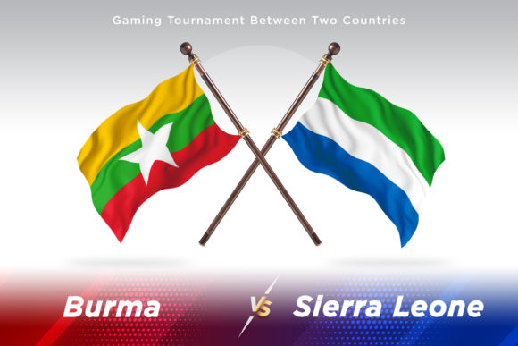 Burma Versus Sierra Leone Two Flags