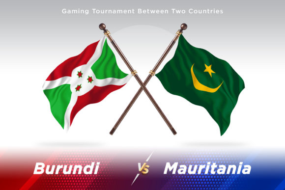 Burundi Versus Mauritania Two Flags Design