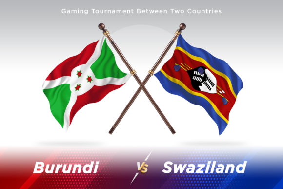 Burundi Versus Swaziland Two Flags