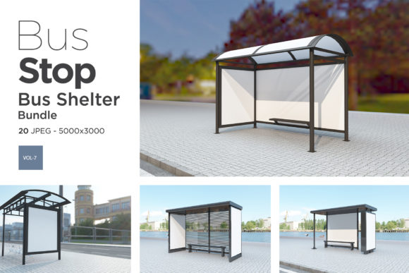 Bus Stop Sign Mockup Vol-7: A Realistic Advertising Preview Tool