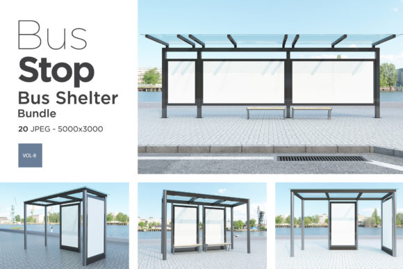 Bus Stop Sign Mockup Vol-8: Elevate Your Advertising Designs